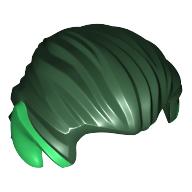 Cheveux balancés dos avec des oreilles pointues motif imprimé vert (Hair Swept Back with Pointy Ears Green Print)
