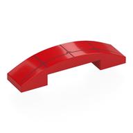 Visuel indicatif Rebrickable de Brique courbée 4 x 1 double, sans tenons avec des toiles rouge foncé motif imprimé (Brick Curved 4 x 1 Double, No Studs with Dark Red Webs Print)
