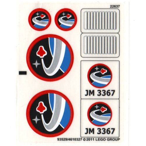 Visuel indicatif Rebrickable de Feuille d’autocollants pour le set 3367-1 (Sticker Sheet for Set 3367-1)