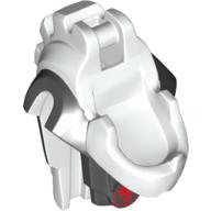 Tête de minifigurine spéciale, crâne avec barre, mâchoire inférieure avec motif imprimé crâne rouge foncé craqué Ninjago (Minifig Head Special, Skull with Bar, Lower Jaw with Ninjago Cracked Dark Red Skull Print)