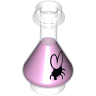 Visuel indicatif Rebrickable de Équipement bouteille / erlenmeyer avec motif fluide magenta et motif imprimé mouche noire (Equipment Bottle / Erlenmeyer Flask with Magenta Fluid Pattern and Black Fly Print)