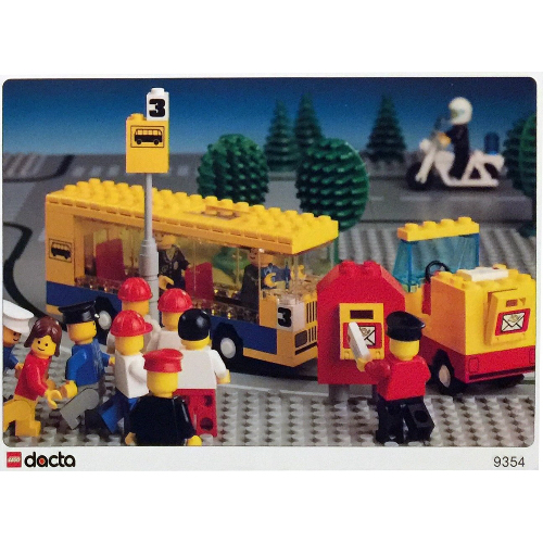 Fiche d'activité, pour coffret 9354 - Scène de rue avec autobus scolaire (Activity Sheet, for Set 9354 - Street Scene with School Bus)
