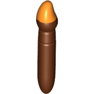 Visuel indicatif Rebrickable de Équipement pinceau avec demi-point orange motif imprimé (Equipment Paint Brush with Half Orange Tip Print)