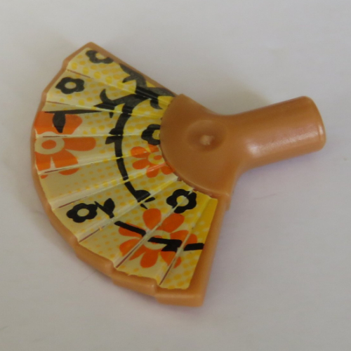 Visuel indicatif Rebrickable de Éventail à main avec motif floral imprimé (Equipment Hand Fan with Floral Pattern Print)