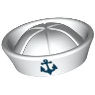 Chapeau marin avec motif imprimé ancre (Hat Sailor with Anchor Print)