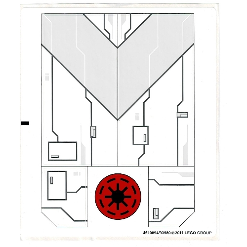 Visuel indicatif Rebrickable de Feuille d’autocollants pour le set 7931-1 (Sticker Sheet for Set 7931-1)