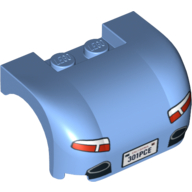 Carrosserie du véhicule, arc de roue / garde-boue 3 x 4 x 1 2/3 courbé avec arrière avec feux arrière, échappement et permis '301PCE' plaque imprimé (Vehicle Body, Wheel Arch / Mudguard 3 x 4 x 1 2/3 Curved with Back with Tail Lights, Exhaust and '301PCE' License Plate Print)