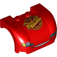 Corps du véhicule, arc de roue / garde-boue 3 x 4 x 1 2/3 courbé avec avant avec phares, gril et motif imprimé 'Rust-eze' (Vehicle Body, Wheel Arch / Mudguard 3 x 4 x 1 2/3 Curved with Front with Headlights, Grill and 'Rust-eze' Print)