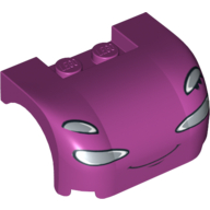 Carrosserie du véhicule, passage de roue / garde-boue 3 x 4 x 1 2/3 courbé avec avant avec phares et mince sourire motif imprimé (Vehicle Body, Wheel Arch / Mudguard 3 x 4 x 1 2/3 Curved with Front with Headlights and Thin Smile Print)