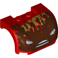 Corps du véhicule, arc de roue / garde-boue 3 x 4 x 1 2/3 courbé avec avant avec phares, motif imprimé Boue (10744-1) (Vehicle Body, Wheel Arch / Mudguard 3 x 4 x 1 2/3 Curved with Front with Headlights, Mud Print (10744-1))