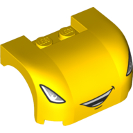 Corps du véhicule, arc de roue / garde-boue 3 x 4 x 1 2/3 courbé avec avant avec phares, motif imprimé sourire (Cruz Ramirez) (Vehicle Body, Wheel Arch / Mudguard 3 x 4 x 1 2/3 Curved with Front with Headlights, Smile Print (Cruz Ramirez))