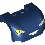 Corps du véhicule, arc de roue / garde-boue 3 x 4 x 1 2/3 courbé avec avant avec phares, motif imprimé sourire (éclair McQueen) (Vehicle Body, Wheel Arch / Mudguard 3 x 4 x 1 2/3 Curved with Front with Headlights, Smile Print (Lightning McQueen))
