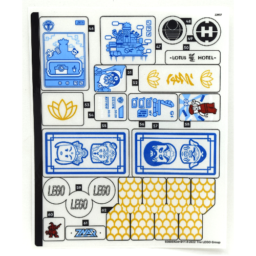 Visuel indicatif Rebrickable de Feuille d'autocollant 3 pour coffret 80036-1 (Sticker Sheet 3 for Set 80036-1)