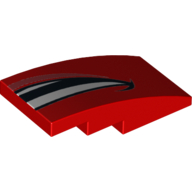 Visuel indicatif Rebrickable de Brique courbée 4 x 2 Non tenons avec la bouche droite moitié motif imprimé (Brick Curved 4 x 2 No Studs with Smiling Mouth Right Half Print)