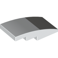 Visuel indicatif Rebrickable de Brique courbée 4 x 2 sans tenons avec motif imprimé carré gris bleuté clair (Brick Curved 4 x 2 No Studs with Light Bluish Grey Square Print)