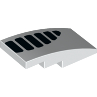 Visuel indicatif Rebrickable de Brique courbée 4 x 2 sans tenons avec des formes noires motif imprimé (Brick Curved 4 x 2 No Studs with Black Shapes Print)