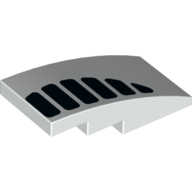 Visuel indicatif Rebrickable de Brique courbée 4 x 2 sans tenons avec des formes noires motif imprimé (Brick Curved 4 x 2 No Studs with Black Shapes Print)