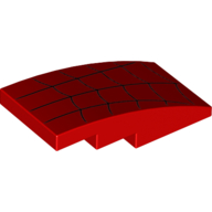 Visuel indicatif Rebrickable de Brique courbée 4 x 2 sans tenons avec motif imprimé de mariage araignée noire (Brick Curved 4 x 2 No Studs with Black Spider Wedding Print)