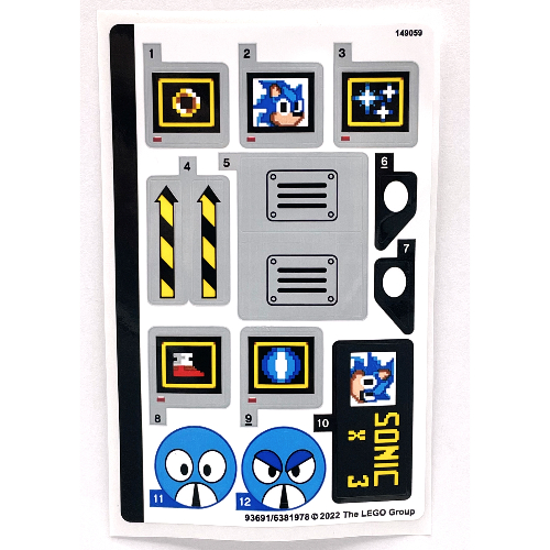 Visuel indicatif Rebrickable de Feuille d'autocollant 1 pour coffret 21331-1 (Sticker Sheet 1 for Set 21331-1)