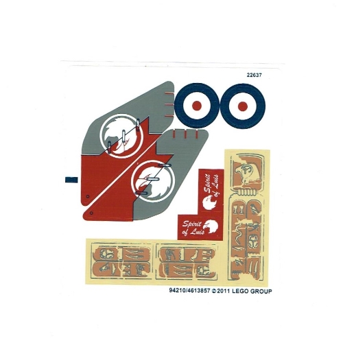 Visuel indicatif Rebrickable de Feuille d’autocollants pour le set 7307-1 (Sticker Sheet for Set 7307-1)