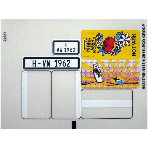 Visuel indicatif Rebrickable de Feuille d'autocollant 1 pour l'ensemble 10220-1 (Sticker Sheet 1 for Set 10220-1)