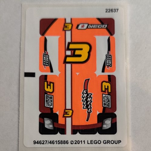 Visuel indicatif Rebrickable de Feuille d’autocollants pour le set 8304-1 (Sticker Sheet for Set 8304-1)