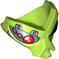 Casque accessoire masque / visage, alien avec œil noir et argent et rouge motif imprimé œil mécanique (Headwear Accessory Mask / Face, Alien with Black Eye and Silver and Red Mechanical Eye Print)