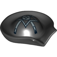 Chapeau pirate circulaire avec pli en bord et motif imprimé argent (Hat Pirate Circular with Fold in Brim and Silver Print)