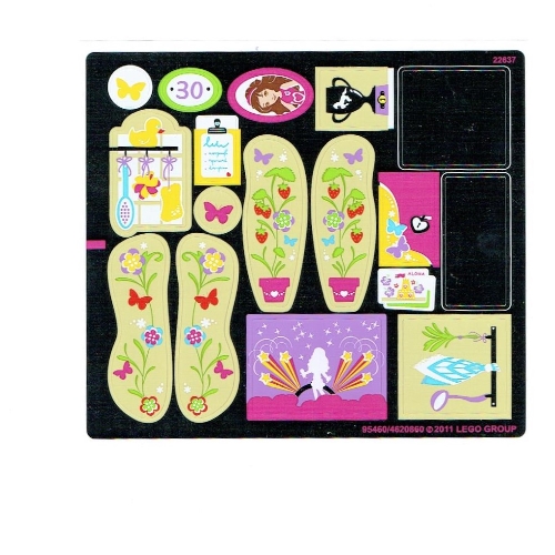Visuel indicatif Rebrickable de Feuille d’autocollants pour le set 3315-1 (Sticker Sheet for Set 3315-1)
