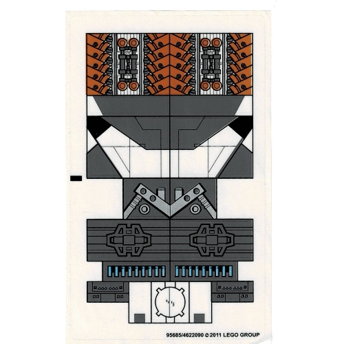 Visuel indicatif Rebrickable de Feuille d’autocollants pour le set 7961-1 (Sticker Sheet for Set 7961-1)