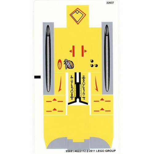 Visuel indicatif Rebrickable de Feuille d’autocollants pour le set 7877-1 (Sticker Sheet for Set 7877-1)