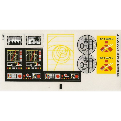 Visuel indicatif Rebrickable de Feuille d’autocollants pour le set 7879-1 (Sticker Sheet for Set 7879-1)
