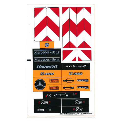 Visuel indicatif Rebrickable de Feuille d'autocollant 1 pour coffret 8110-1 (Sticker Sheet 1 for Set 8110-1)