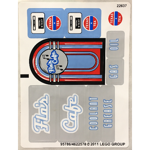 Visuel indicatif Rebrickable de Feuille d’autocollants pour le set 8487-1 (Sticker Sheet for Set 8487-1)