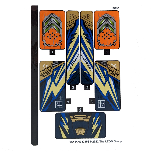 Visuel indicatif Rebrickable de Feuille d’autocollants pour le set 71776-1 (Sticker Sheet for Set 71776-1)