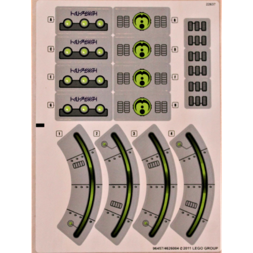 Visuel indicatif Rebrickable de Feuille d’autocollants pour le set 7065-1 (Sticker Sheet for Set 7065-1)