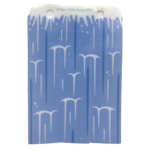 Visuel indicatif Rebrickable de Cascade, 8 x 11 rectangle, avec motif imprimé blanc (Waterfall, 8 x 11 Rectangle, with White Spray Print)