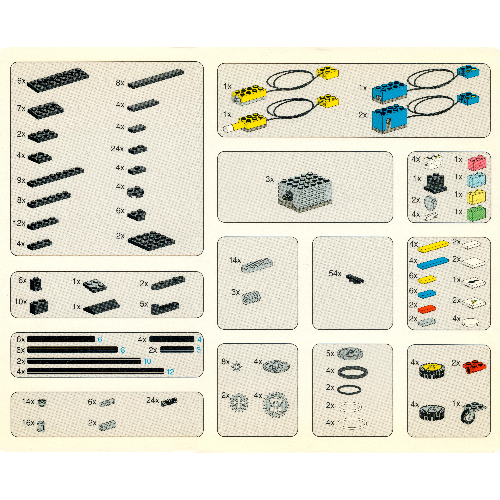 Livret d'activité 1 - pièces plateau carte organisateur - coffret 9701 (Activity Booklet 1 - Parts Tray Organizer Card - Set 9701)