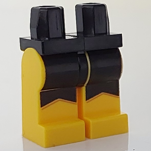 Bassin et jambes jaunes avec manteau noir (Batman) (Hips and Yellow Legs with Black Coat (Batman))