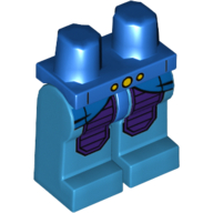Bassin et jambes azur foncé avec armure spatiale bleue et violette et 3 lumières jaunes (Hips and Dark Azure Legs with Blue and Purple Space Armor and 3 Yellow Lights)