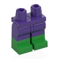 Bassin avec jambes violet foncé et motif de bottes vert clair (Hips with Dark Purple Legs and Bright Green Boots Pattern)