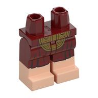Visuel indicatif Rebrickable de Bassin avec jambes rouge foncé et motif de bottes nougat clair avec jupe rouge foncé, motif imprimé décorations or (Hips with Dark Red Legs and Light Nougat Boots Pattern with Dark Red Skirt, Gold Decorations Print)