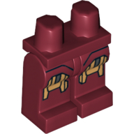 Bassin et jambes rouge foncé avec Iron Man or plaques de genou motif imprimé 2 (Hips and Dark Red Legs with Iron Man Gold Knee Plates Print 2)