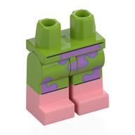 Visuel indicatif Rebrickable de Bassin avec jambes de vert citron et motif de bottes roses chaudes avec motif imprimé de fleurs de lavande (Hips with Lime Legs and Warm Pink Boots Pattern with Lavender Flowers Print)