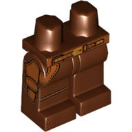 Bassin et jambes brun rougeâtre avec ceinture de nougat moyenne et motif imprimé Holster (Hips and Reddish Brown Legs with Medium Nougat Belt and Holster Print)