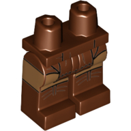 Bassin et jambes brun rougeâtre avec pagne, bassin de nougat moyen (Hips and Reddish Brown Legs with Loincloth, Medium Nougat Thighs)