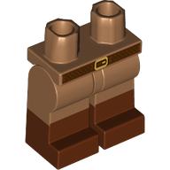 Visuel indicatif Rebrickable de Jambes nougat moyen et motif bottes brun rougeâtre avec motif imprimé ceinture brun rougeâtre (Hips with Medium Nougat Legs and Reddish Brown Boots Pattern with Reddish Brown Belt Print)