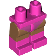 Visuel indicatif Rebrickable de Bassin avec des jambes de nougat moyen et motif de bottes rose foncé avec motif imprimé maillot de bain (Hips with Medium Nougat Legs and Dark Pink Boots Pattern with Swimsuit Print)