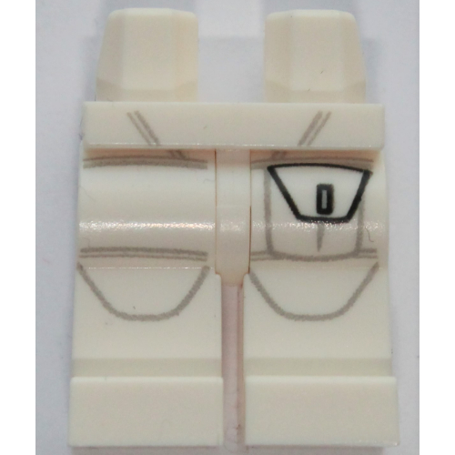 Bassin et jambes blanches avec poche de jambe gauche pour l'encyclopédie de caractères 2015 - Boba Fett (Hips and White Legs with Left Leg Pocket for 2015 Character Encyclopedia - Boba Fett)