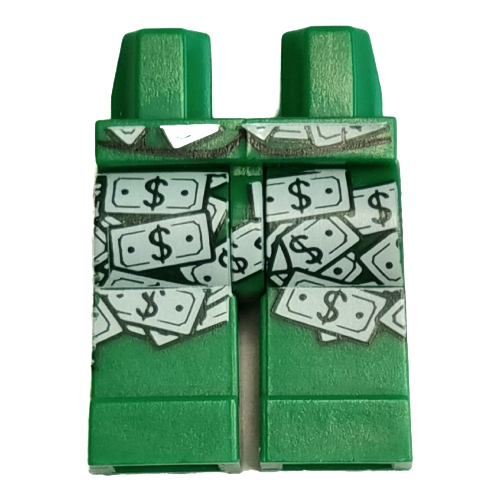 Bassin et jambes vertes avec des billets de dollar motif imprimé (Hips and Green Legs with Dollar Bills Print)